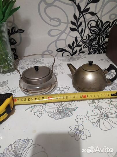 Сахарница чайник заварной мельхиор СССР