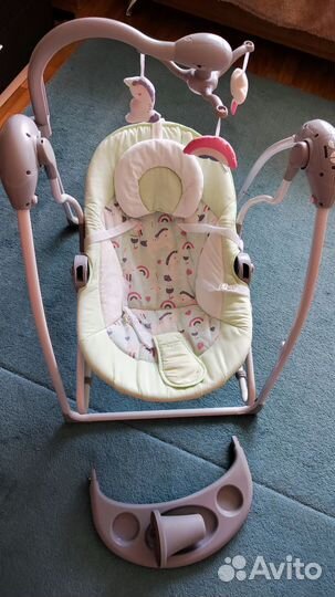 Детские электрокачели Pituso 2 в 1 Bolero Мятный