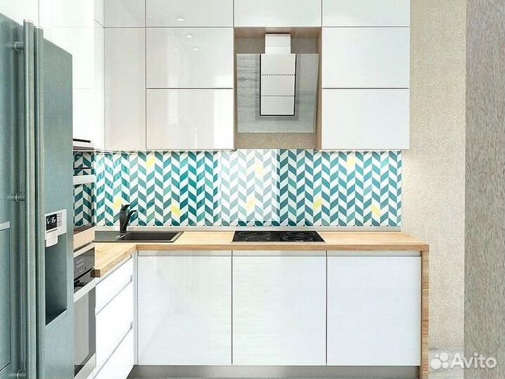 Кухонный гарнитур прямой в потолок на заказ