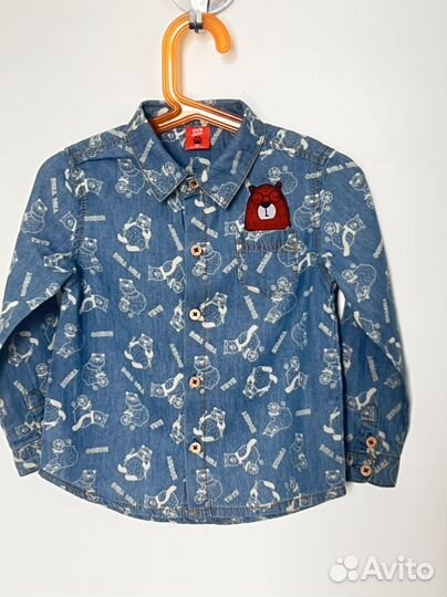 Джинсовая рубашка на мальчика