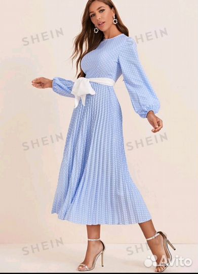 Платье праздничное Shein в горошек