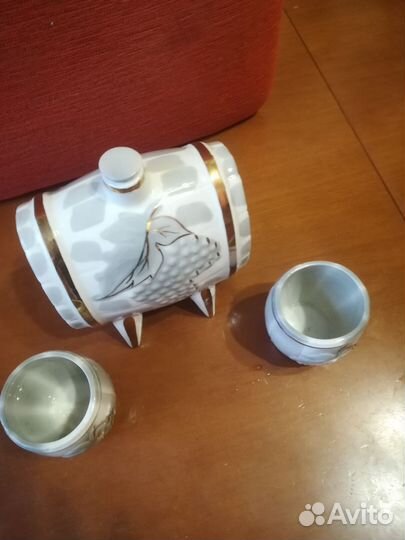 Штоф для вина с 2мя стаканами СССР