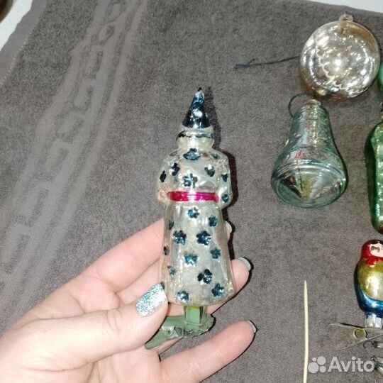 Набор старых елочных игрушек СССР