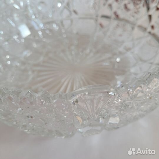 Ваза хрустальная фруктовница винтаж