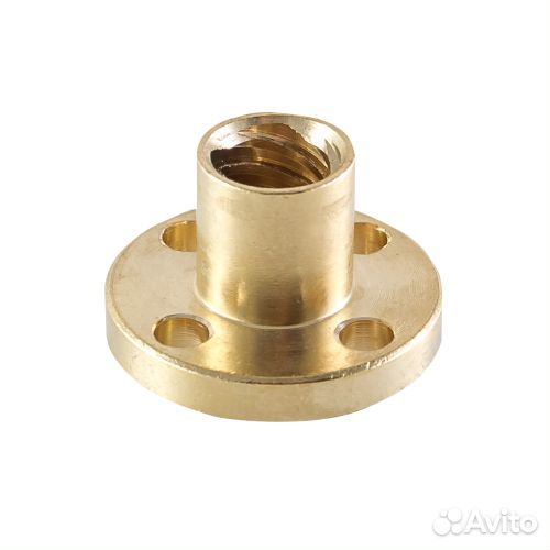 Латунная гайка шаг 2 мм для винта Т8 (Двухзаходна