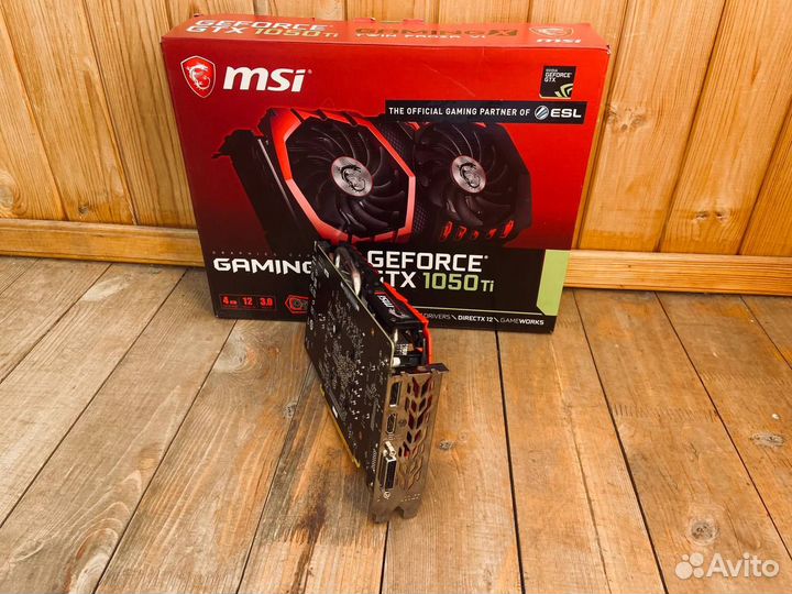 Игровая видеокарта MSI GTX 1050 Ti Gaming X 4G