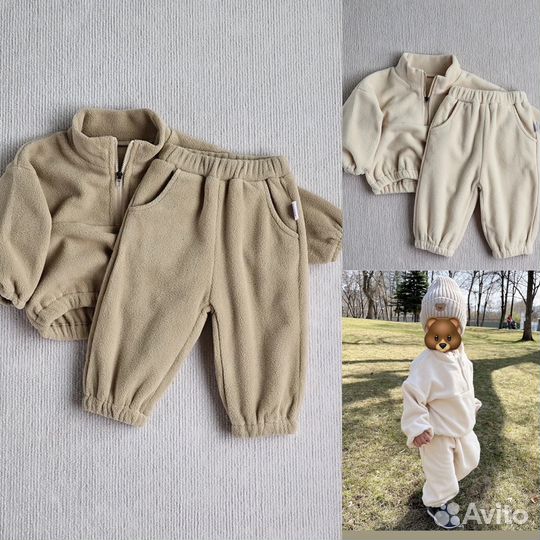 Плюшевый теплый костюмчик для деток