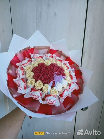 Букет из шоколадных роз + Рафаэлло