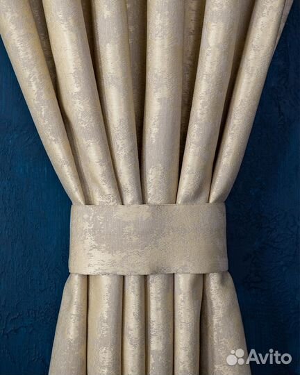 Шторы мрамор Зарина золото готовые и на заказ