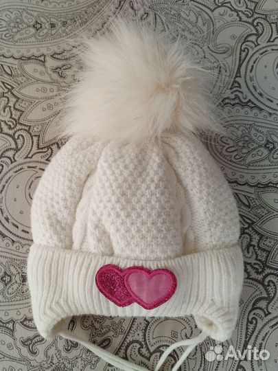 Шапка демисезонная + шапка зимняя, 40-42