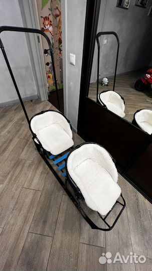 Санки коляска для двойни