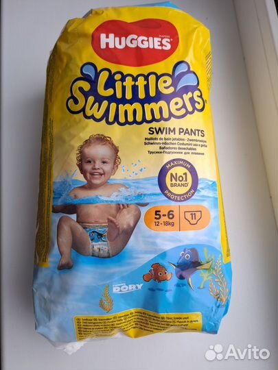 Трусики для плавания huggies 5-6