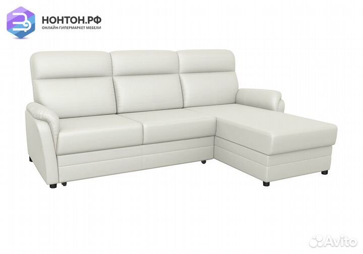 Диван угловой дельфин Омега 2-1 молочный