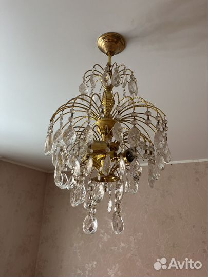 Хрустальная люстра винтаж