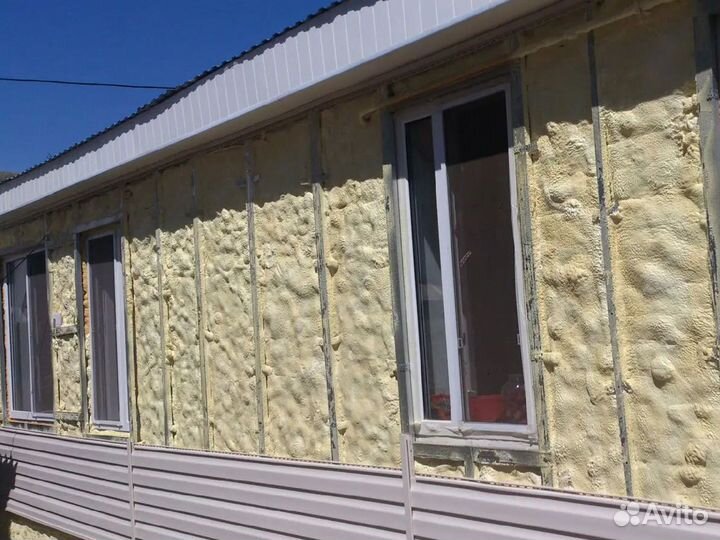 Утепление пенополиуретаном от 100м2