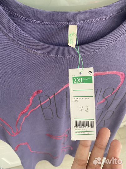 Новая Футболка для девочки Benetton 11-12 (160см)