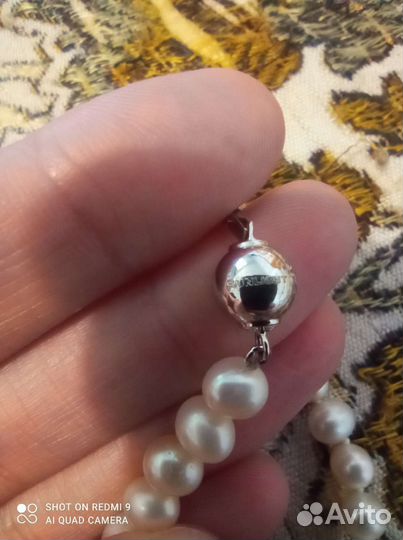 Жемчужное ожерелье с фианитами Sunlight