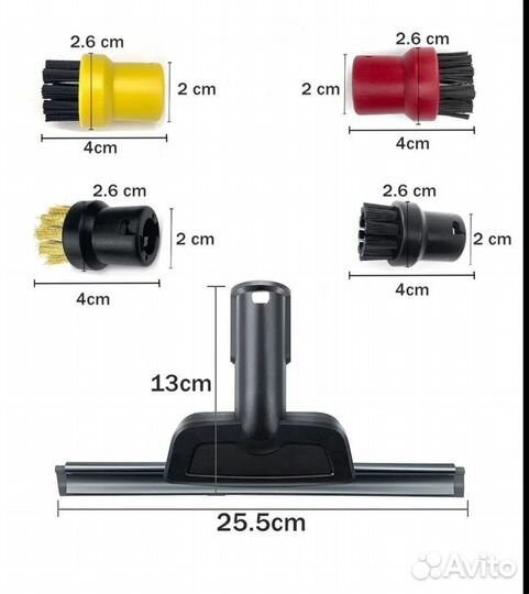 Насадка для мытья окон + 4 щеточки