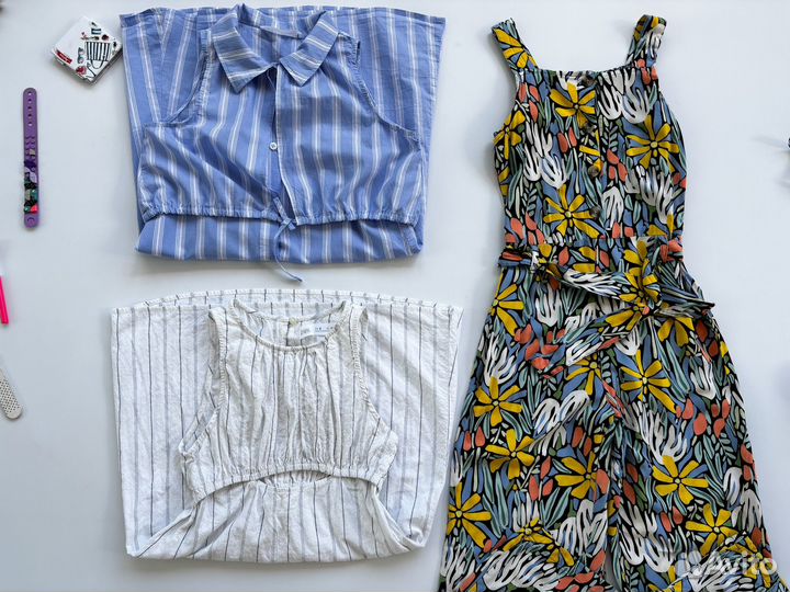 Летнее платье комбинезон для девочки р 128 Zara