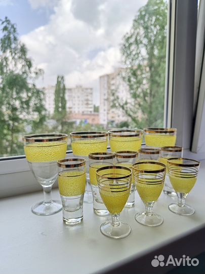 Фужеры СССР с позолотой