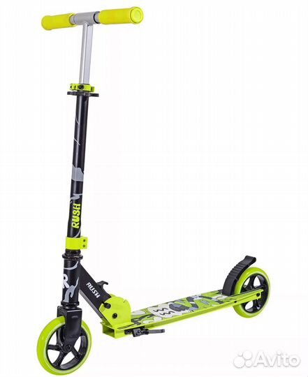 Самокат детский двухколесный rush action желтый