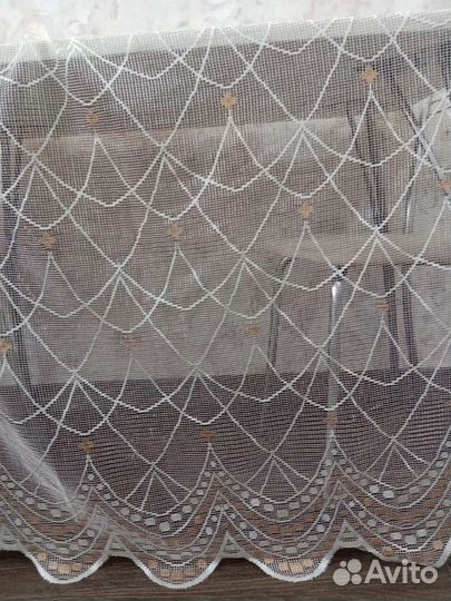 Тюль турецкая сетка с вышивкой 5 м