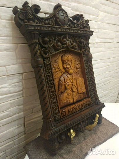Подарочная уникальная икона Николая Чудотворца 30