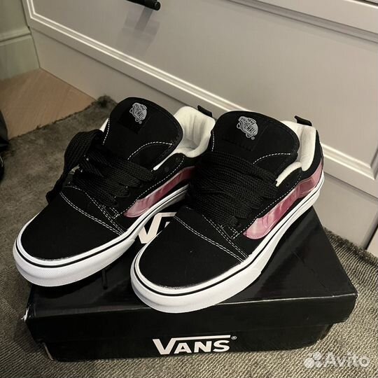 Кеды vans knu skool дутыши peaches розовые