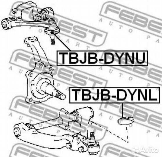 Febest tbjb-dynu Пыльник шаровой опоры верхнего ры