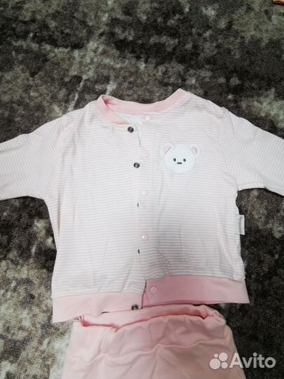 Вещи пакетом костюмчики на девочку 62,68 см