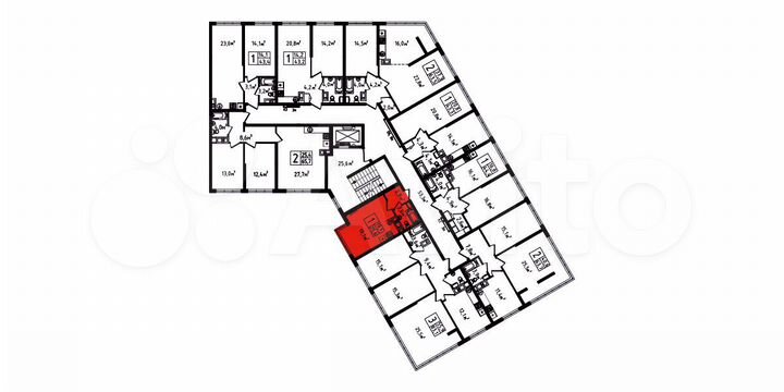 Квартира-студия, 25,6 м², 9/9 эт.