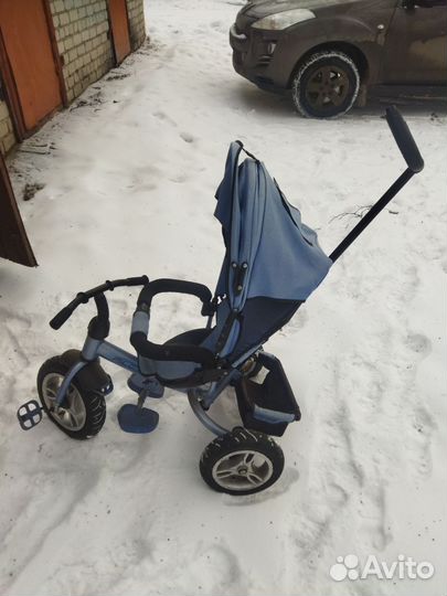 Детский велосипед трехколесный с ручкой