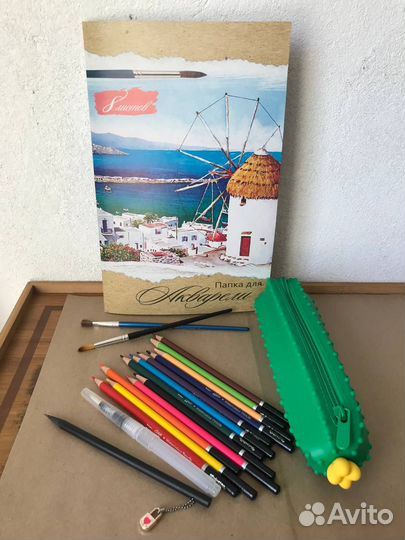 Набор для рисования бумага карандаши пенал