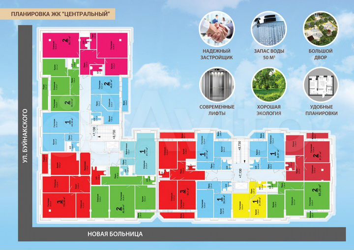 1-к. квартира, 39,2 м², 1/7 эт.