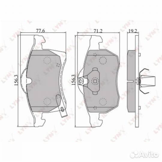 Lynxauto BD-5904 Колодки тормозные дисковые перед
