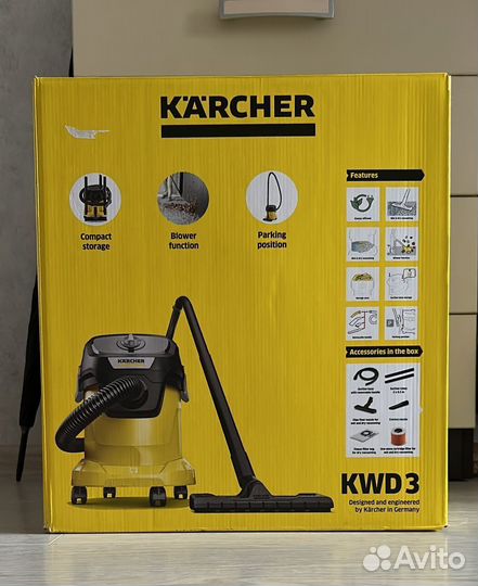 Новый пылесос Karcher KWD 3