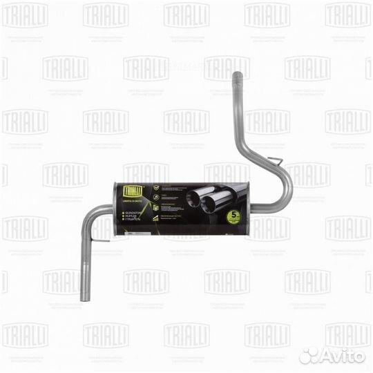 Trialli EMM 0115 Глушитель осн. алюм. для а/м ваз