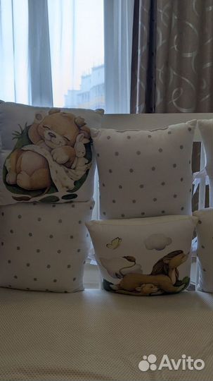 Бортики в детскую кроватку в комплекте с одеялом