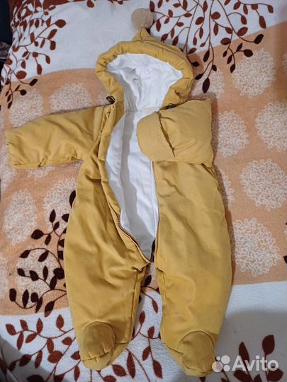 Комбинезон для новорожденного зимний размер 62