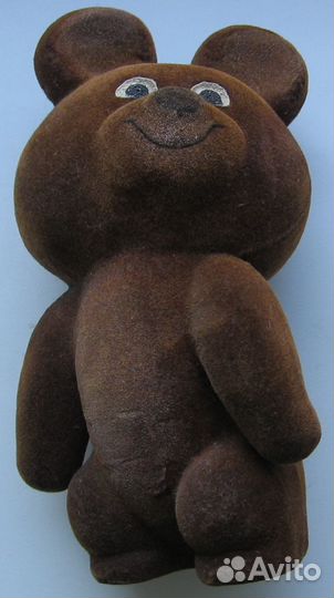 Олимпийский Мишка Медведь. Поролон флок. СССР