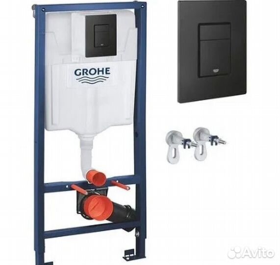 Инсталляция Grohe Rapid с чёрной клавишей