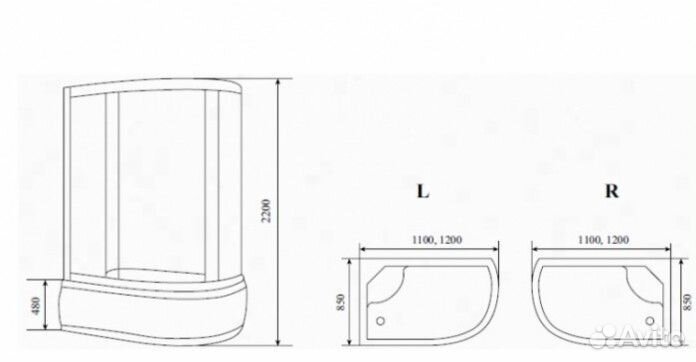 Душевая кабина Timo Standart T-6620 R Silver Fabric