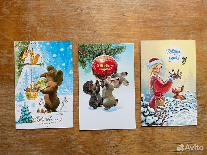 Набор новогодних открыток тематика СССР