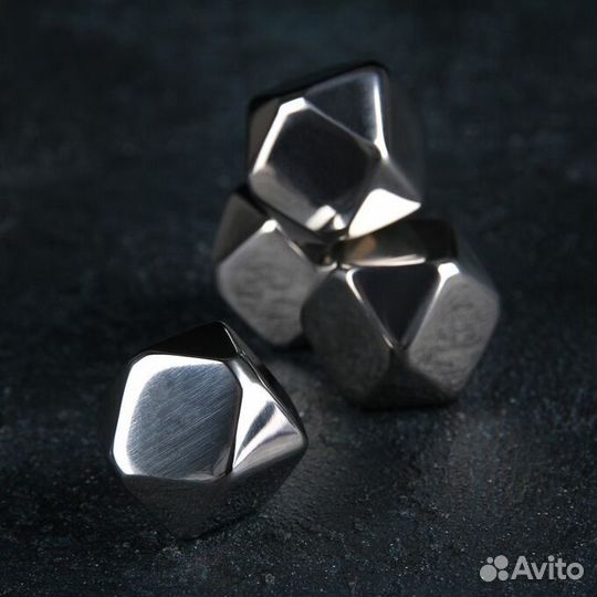 Камни для виски, стальной многоранник, 4 шт