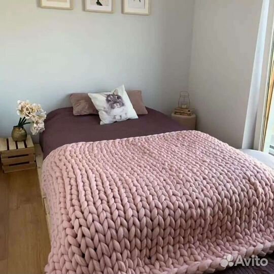 Пледы ручной вязки