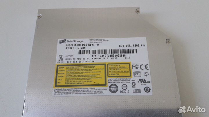 DVD привод для ноутбука GT70N 12 мм бу