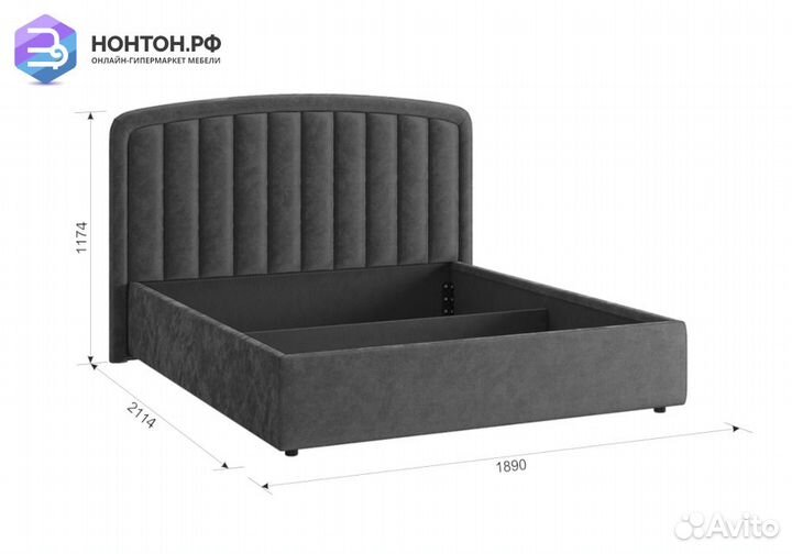 Кровать Сиена 2 1.6 м янтарь