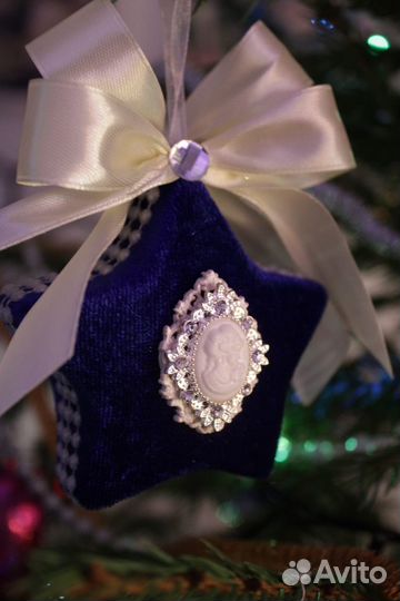 Бархатные шары для новогодней елки