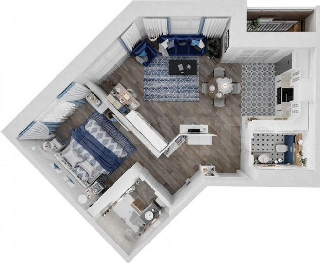 2-к. квартира, 65,4 м², 8/15 эт.