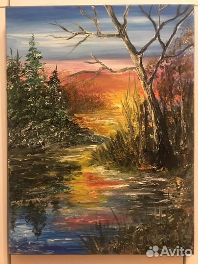 Картина маслом холст на подрамнике
